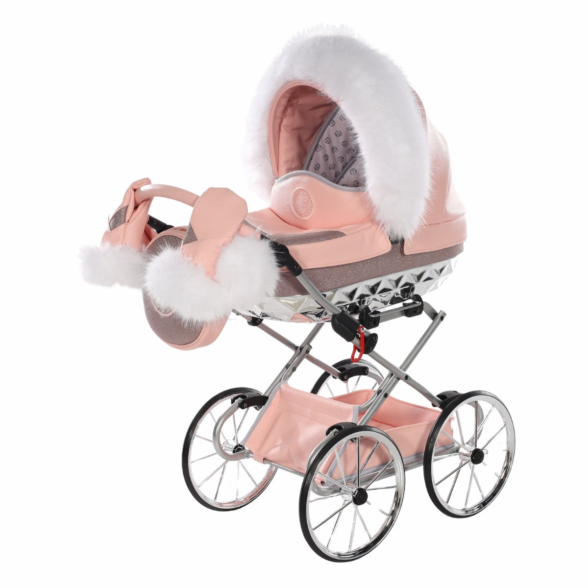 Carro De Muñecas Hand Craft Glitter Satin Classic Pink / Silver_0