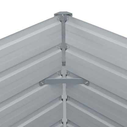 Jardinera Elevada De Acero Galvanizado Verde 100x100x45 Cm_4