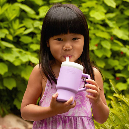 Infantino Mi Primer Vaso, Pajita Resistente Y Asa Para Niños Pequeños, Fácil De Limpiar, 250ml, Lila_3