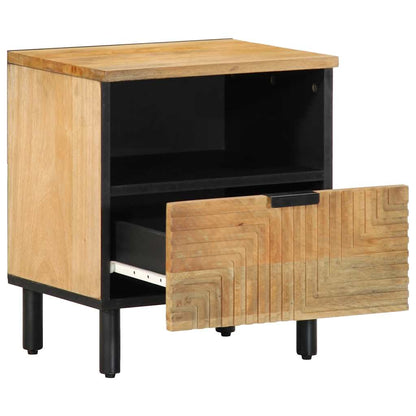 Mesitas De Noche 2 Uds Madera Maciza De Mango Marrón 40x33x46cm_1