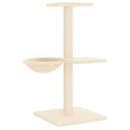 Rascador Para Gatos Con Postes De Sisal Color Crema 72 Cm_4