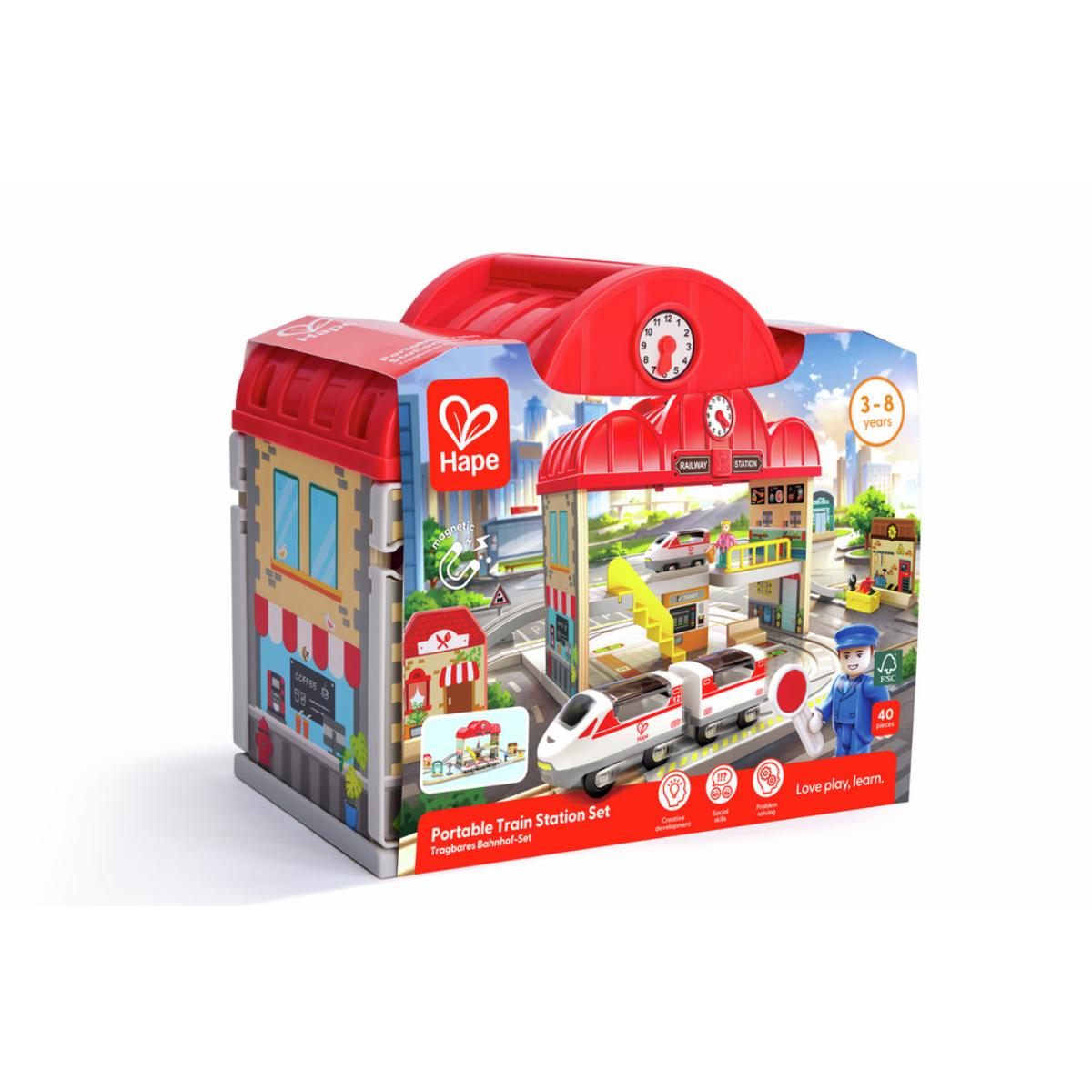 Set Estación Tren Portátil Hape_1