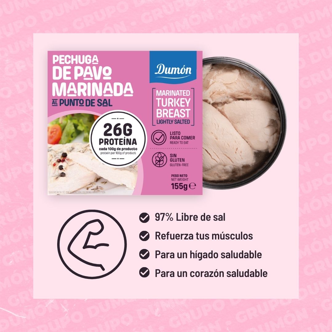 Dumon - Conserva De Pavo En Su Propio Jugo 160gr - Pavo Al Natural En Lata - Pack De 12 Unidades - Gluten Free_2
