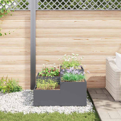 Maceta Para Jardín Antracita 80 X 80 X 48 Cm Acero_3