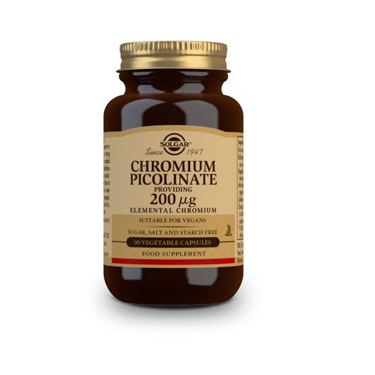 Picolinato de Crómio 90 Cápsulas Vegetais 200mg Solgar