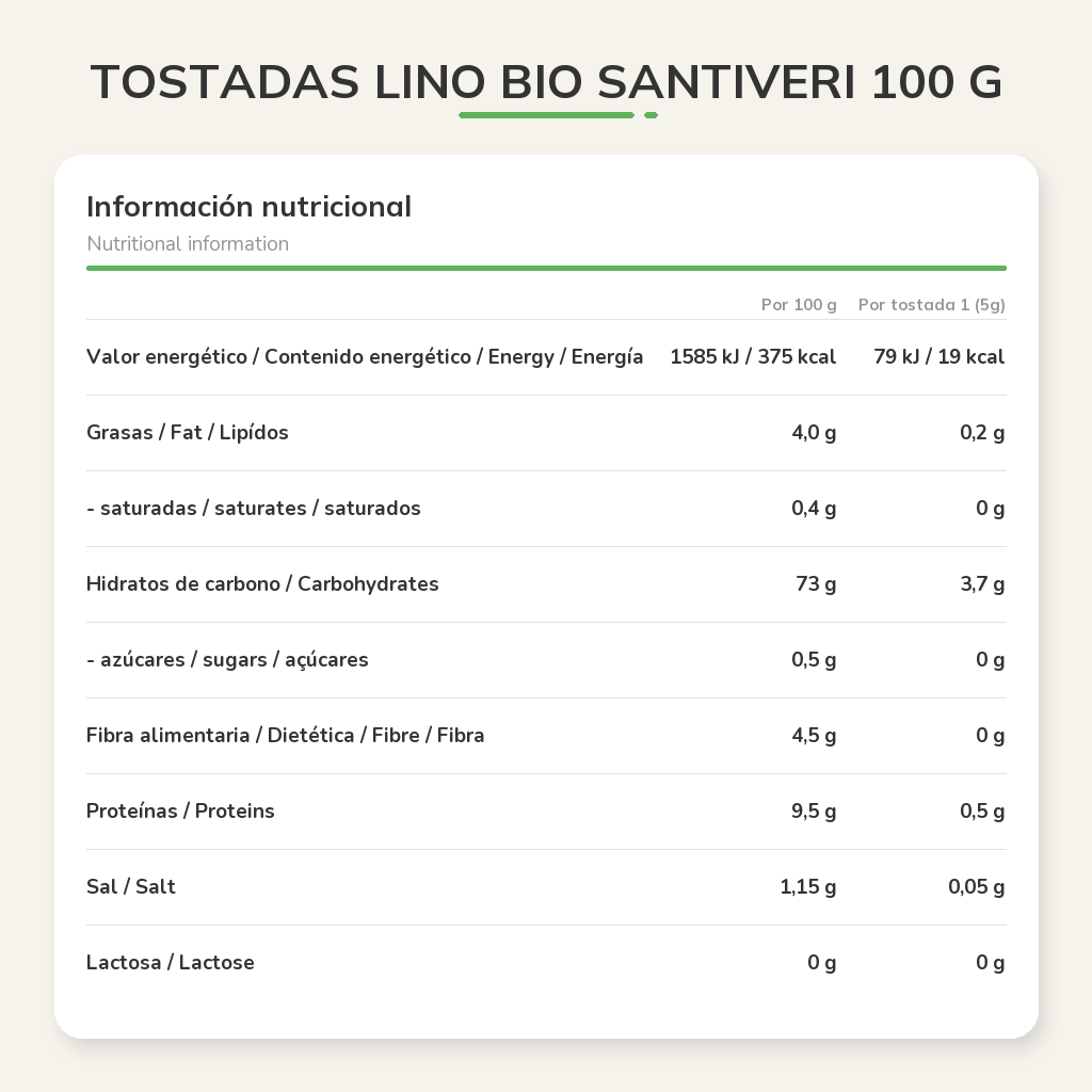 Información nutricional