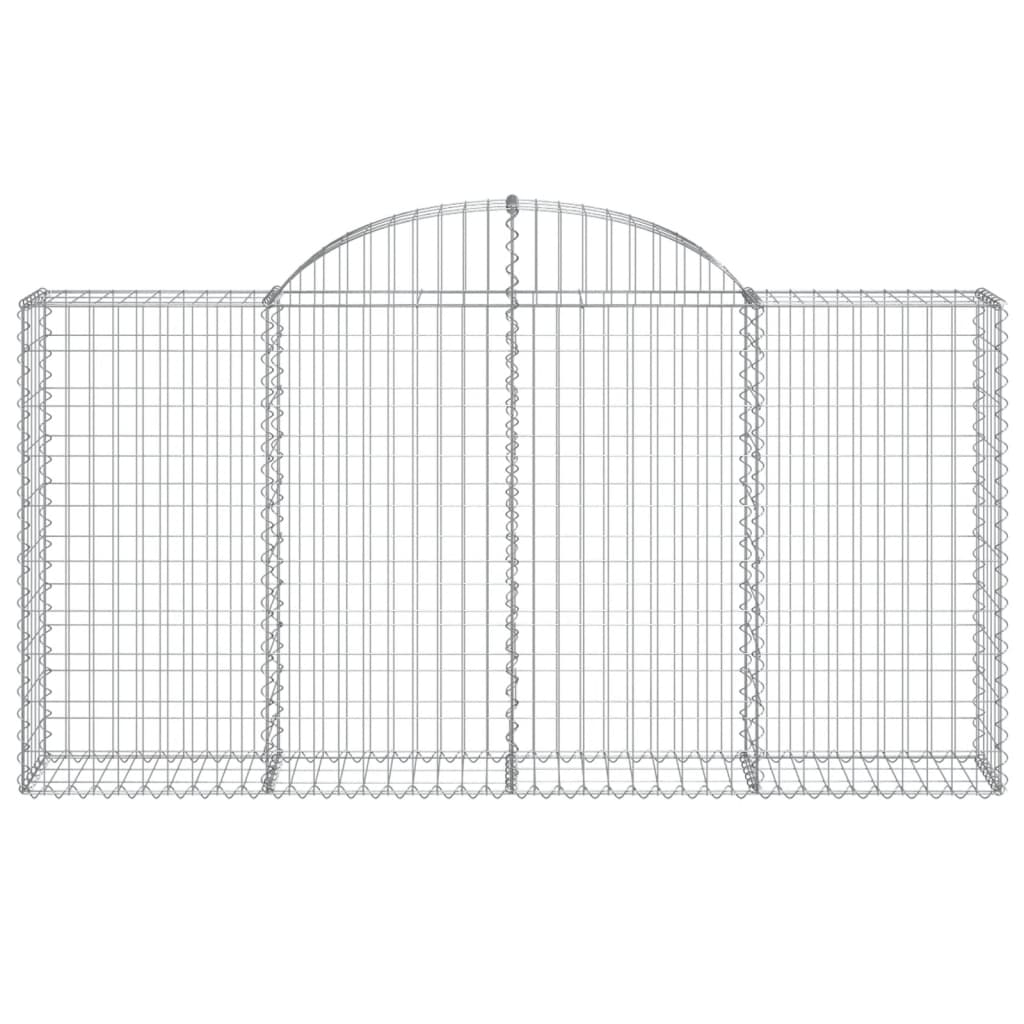 Cestas De Gaviones 8 Uds Forma De Arco Hierro 200x30x100/120 Cm_3