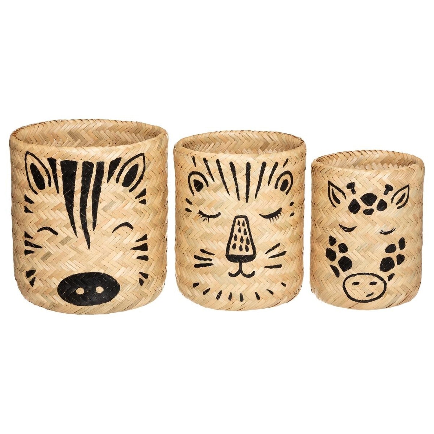 Set De 3 Cestas Infantiles safari En Bambú_0