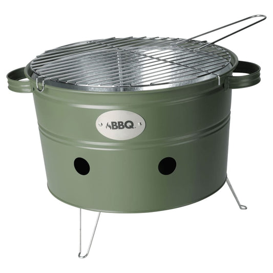 Progarden Barbacoa De Cubo Con 2 Asas Verde Oliva Mate 34,5 Cm_0