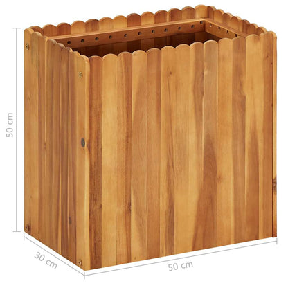 Arriate De Madera Maciza De Acacia 50x30x50 Cm_4