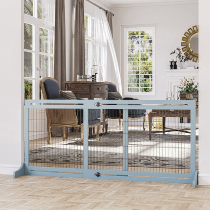 Pawhut Barrera Seguridad Perros De Madera Extensible 104-180 Cm Puerta Escalera_1