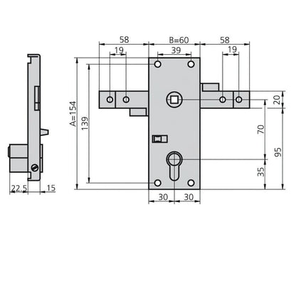 Cerradura Cvl 11b/m Con Manilla Puertas Basculantes_1
