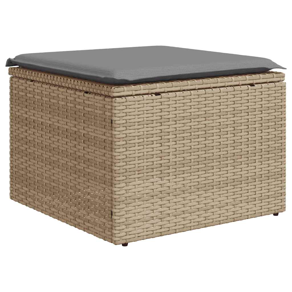 Set Sofás Jardín Y Cojines 2 Pzas Ratán Sintético Acacia Beige / Vetonek_4