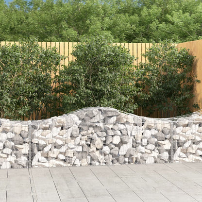 Cestas Gaviones 3 Uds Forma De Arco Hierro 200x50x60/80 Cm_1
