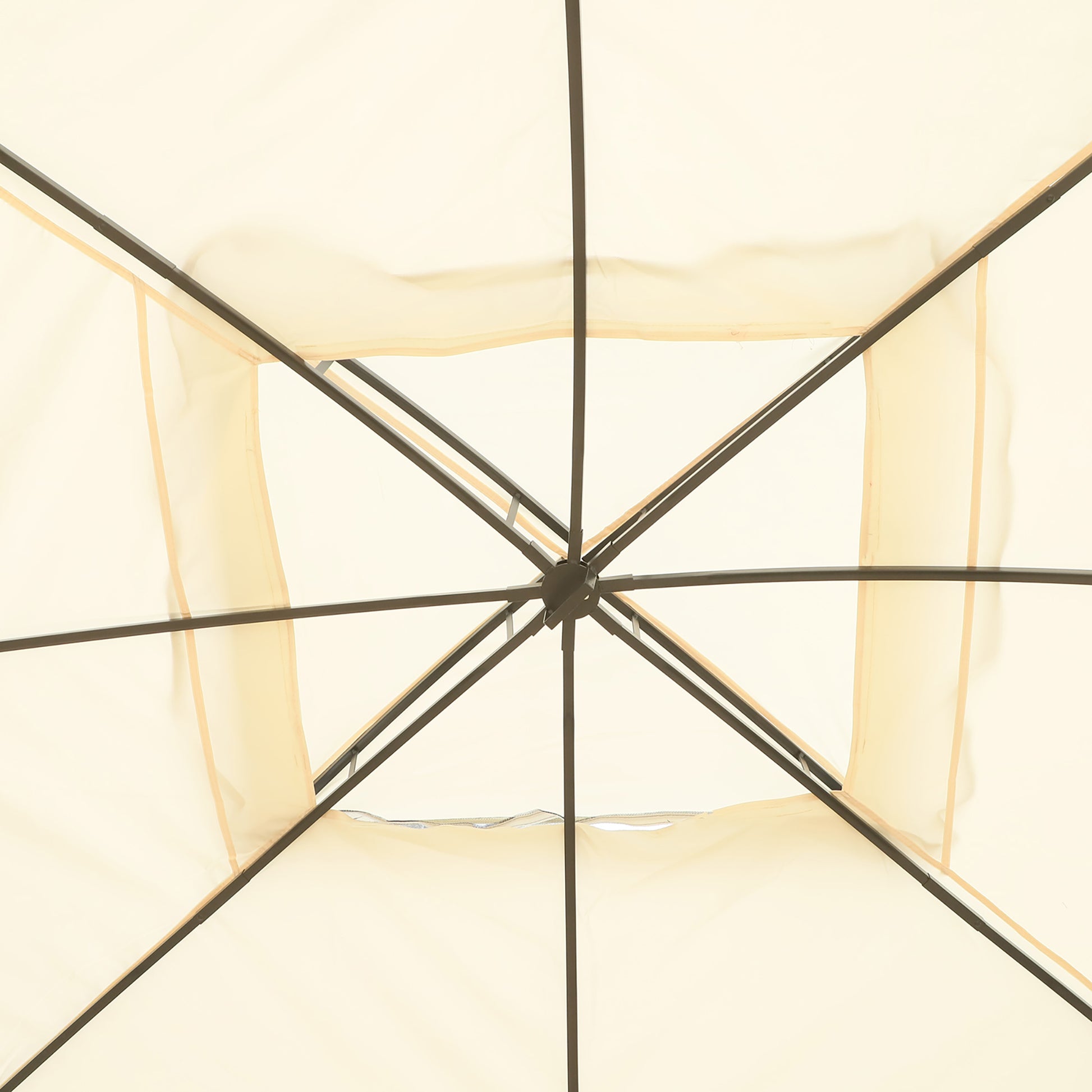 Outsunny Cenador Con Techo Gazebo Exterior 3x3.65x2.75m Con Pared Lateral_3