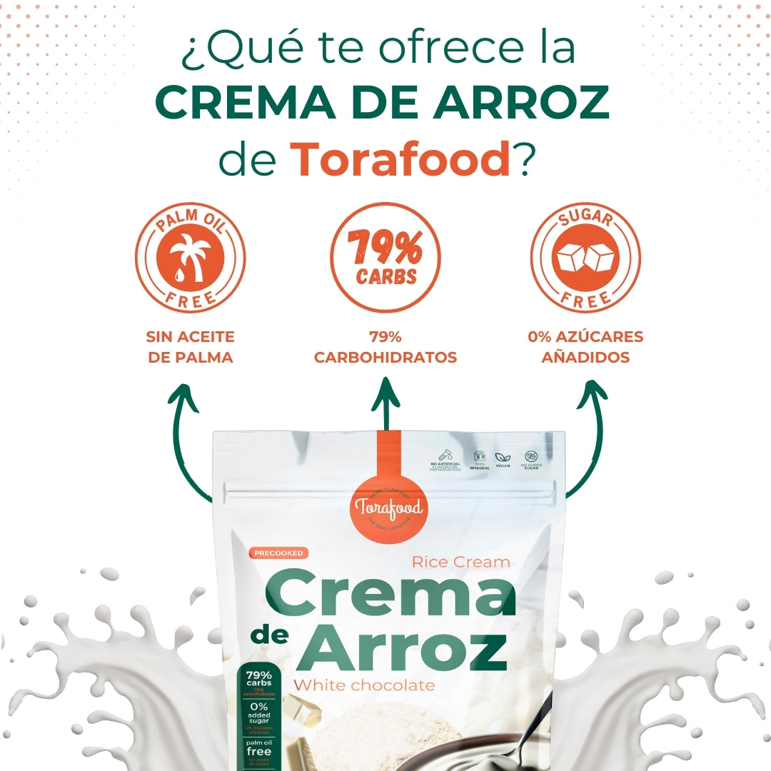 Crema De Arroz Sabor Chocolate Blanco 1kg Torafood_2