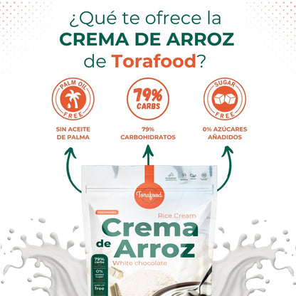 Crema De Arroz Sabor Chocolate Blanco 1kg Torafood_2