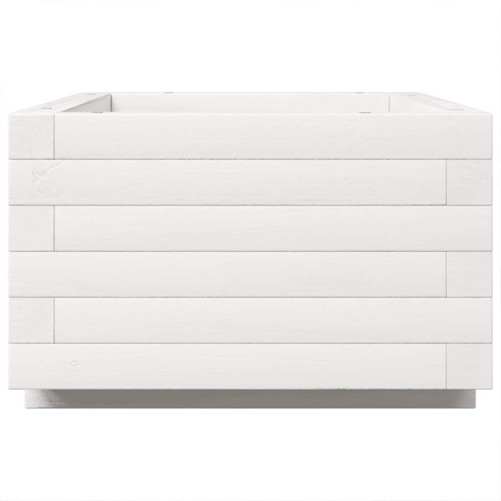 Jardinera De Madera Maciza De Pino Blanco 70x40x26,5 Cm_5