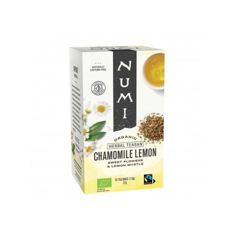 Infusão biológica de camomila e limão de comércio justo NUMI 18 saquetas 27 g