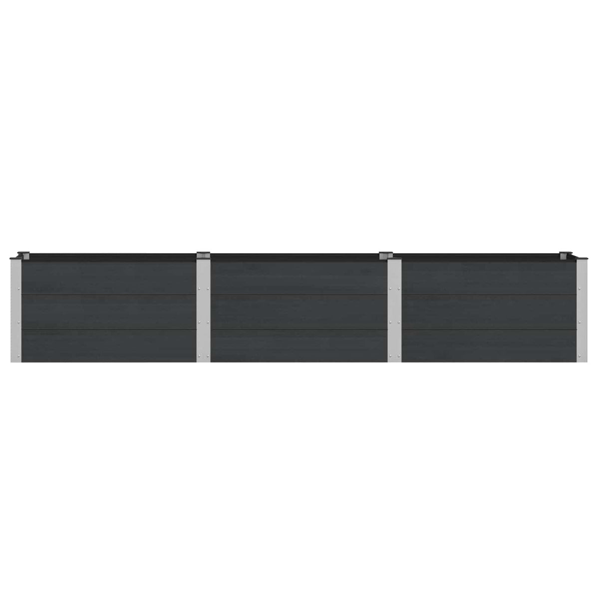 Arriate Elevado Negro 300 X 50 X 54 Cm Wpc Y Aluminio_2
