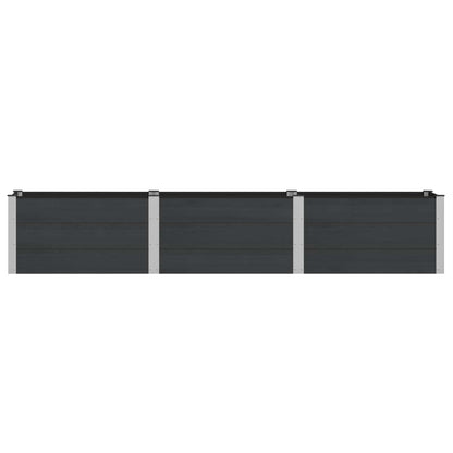 Arriate Elevado Negro 300 X 50 X 54 Cm Wpc Y Aluminio_2