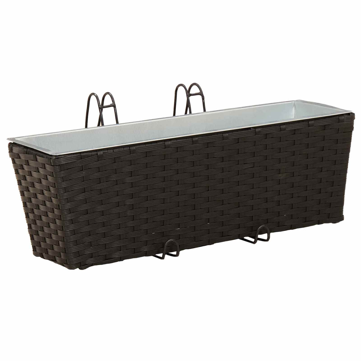 Barandilla 2 Uds. Negro 50 X 17 X 17 Cm Metal_2
