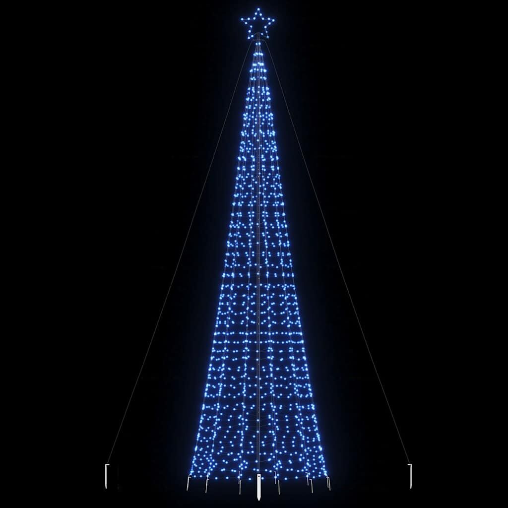 Vidaxl Árbol De Navidad Led Con Estacas 1534 Leds Azul 500 Cm_1