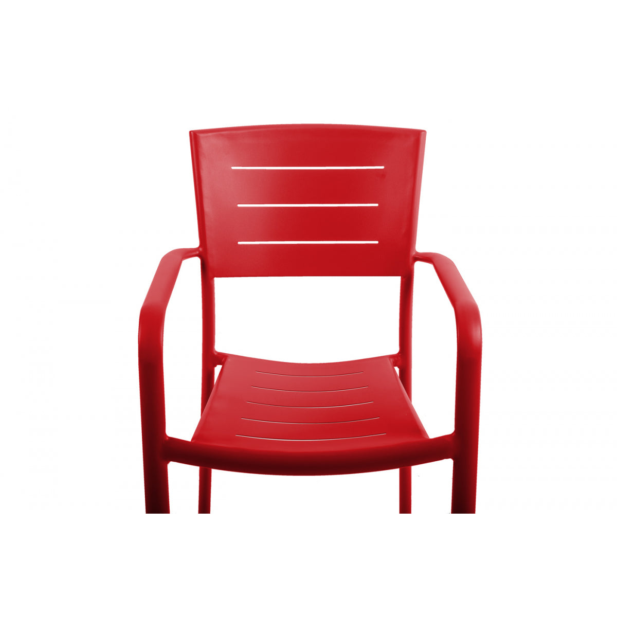 Lote De 4 Sillas De Jardín Apilables Inari Rojas - Muebles De Jardín - 56x58xh85cm_2