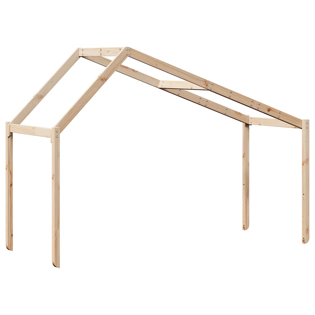 Techo De Cama Infantil Madera Maciza Pino 203x95,5x142 Cm_5