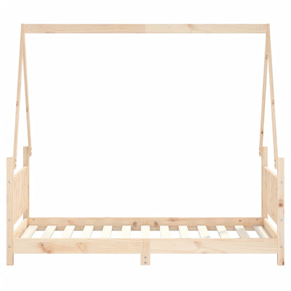 Estructura De Cama Para Niños Madera Maciza De Pino 80x160 Cm / Vetonek_2