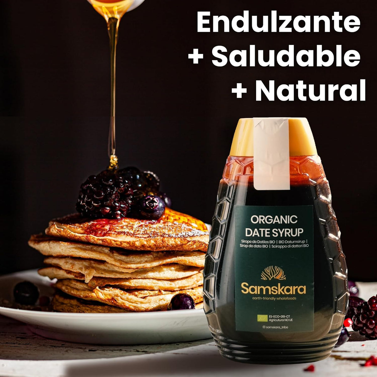 Sirope De Dátil Bio - 500g | Endulzante Natural Ecológico Vegano, Alternativa Al Azúcar Refinado, Sin Gluten_2
