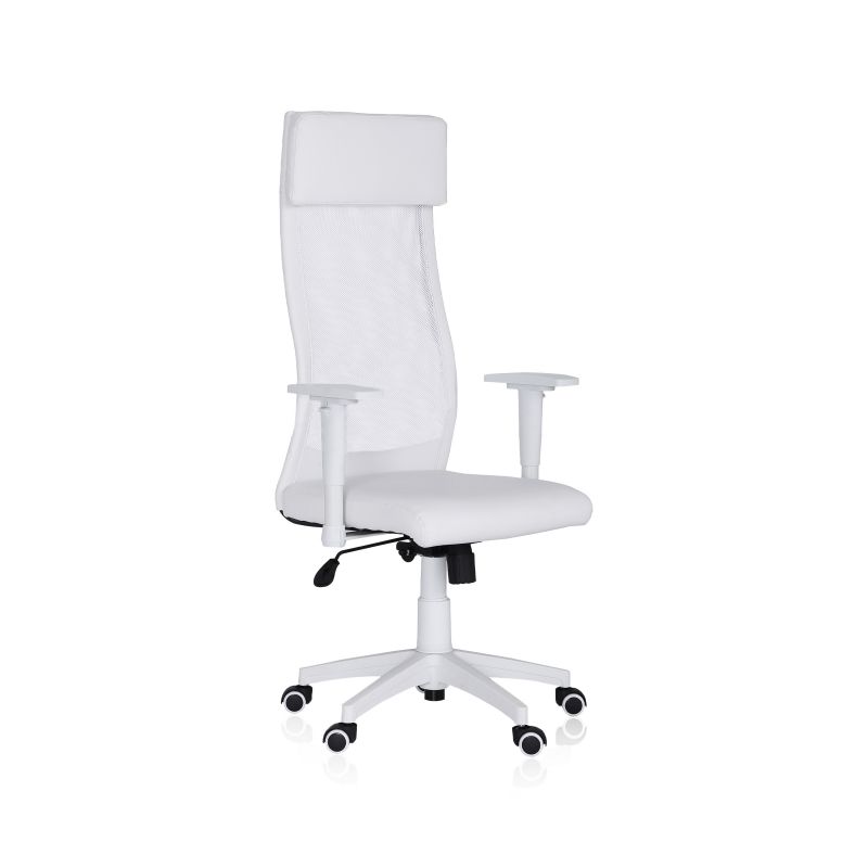 Silla De Oficina Airflow Símil, Blanco, 65 X 120a128 X 65cm_2
