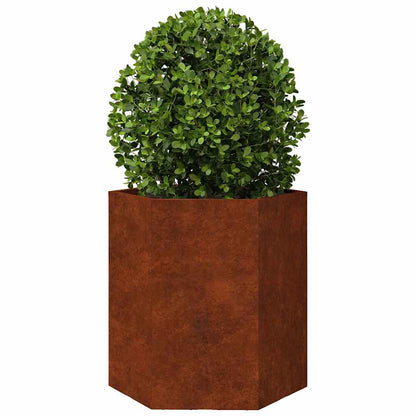 Jardineras Hexagonales 46x40x45 Cm Acero Desgastado_5
