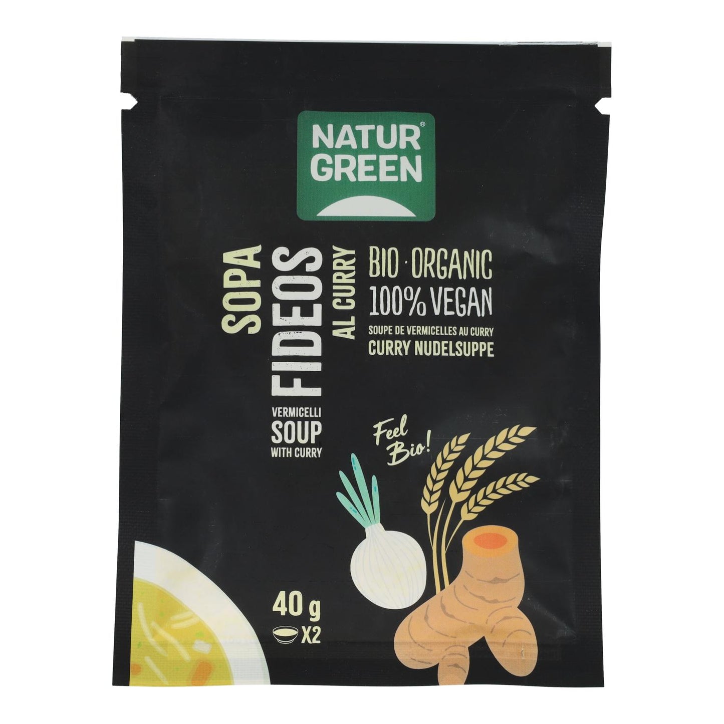 Sopa de massa com caril Naturgreen, 40g