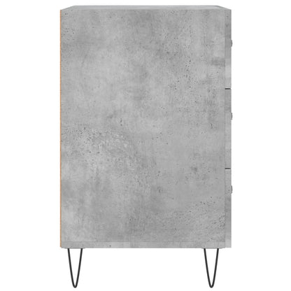 Mesita De Noche Madera De Ingeniería Gris Hormigón 40x40x66 Cm_4