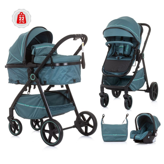 Carrito De Bebé Trio Convertible Misty Hasta 22 Kg Aloe_0