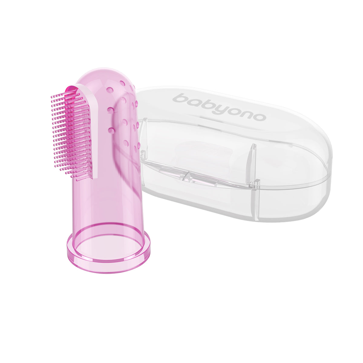 Cepillo Dedal De Silicona Con Estuche Rosa_1