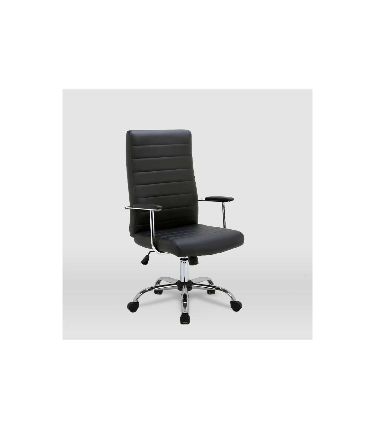 Silla De Oficina Lara Acabado Negro. Alto: 107/117cm Ancho: 57.5cm Fondo: 60.5cm._1