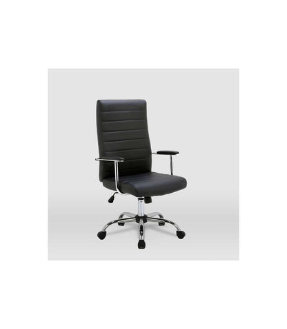 Silla De Oficina Lara Acabado Negro. Alto: 107/117cm Ancho: 57.5cm Fondo: 60.5cm._1