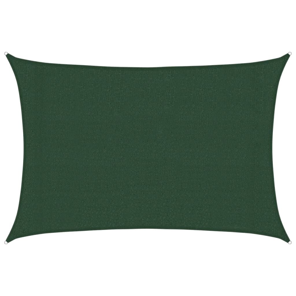 Vidaxl Toldo De Vela Verde Oscuro Hdpe 160 G/m² 3x5 M_0