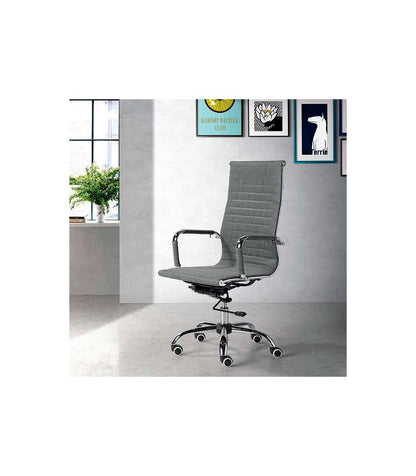 Silla Despacho Giratoria Elevable Acabado Grafito Vintage, 60 Cm(ancho) 108-115 Cm(altura) 66 Cm(fondo)_0