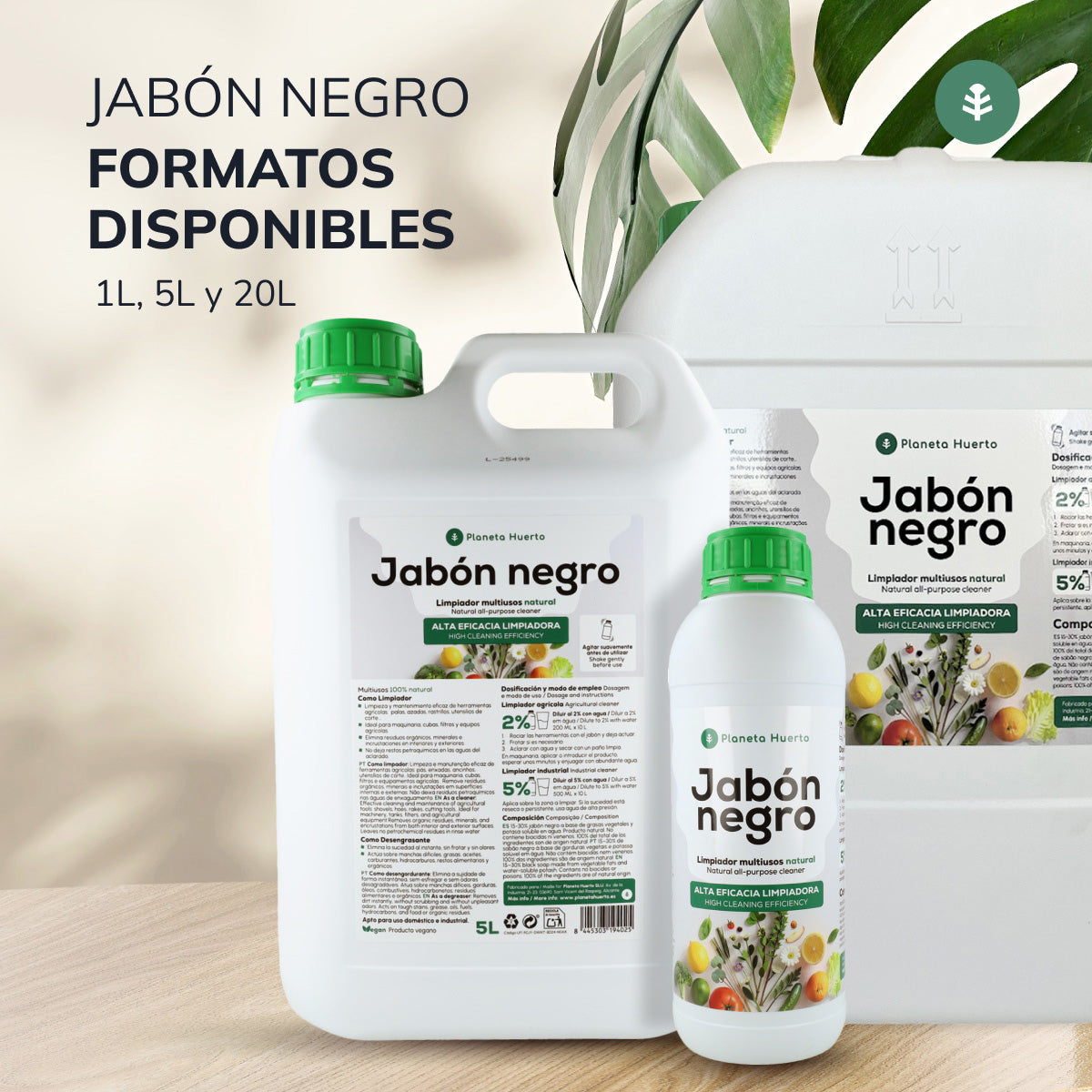Sabonete Planeta Huerto Preto Potássio 5 L