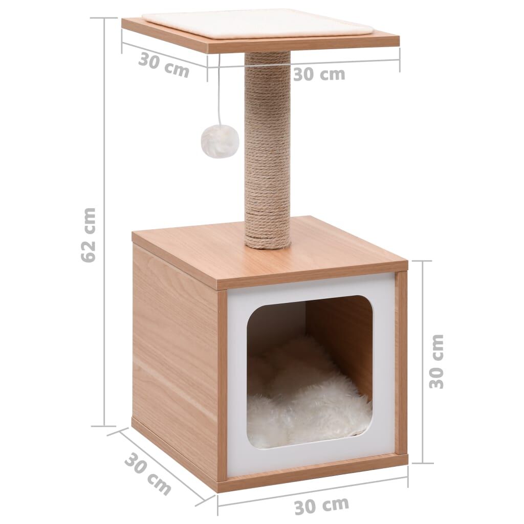 Vidaxl Rascador Para Gatos Con Alfombra Rascadora De Sisal 62 Cm_2
