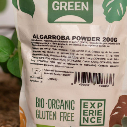 Experimente Algarroba em Pó Bio Sem Glúten NaturGreen 200 g