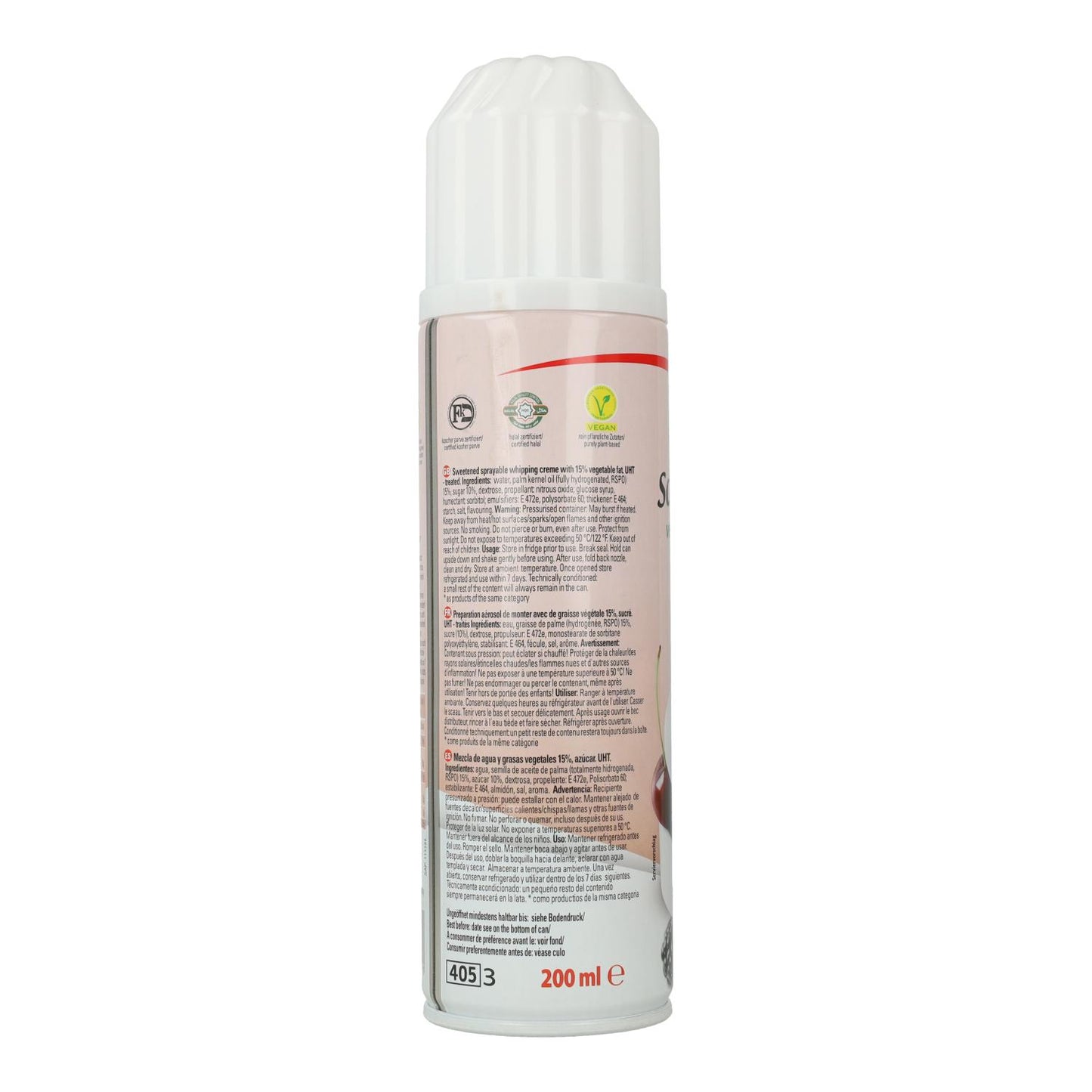 Spray de creme vegetal Schlagfix 200 ml