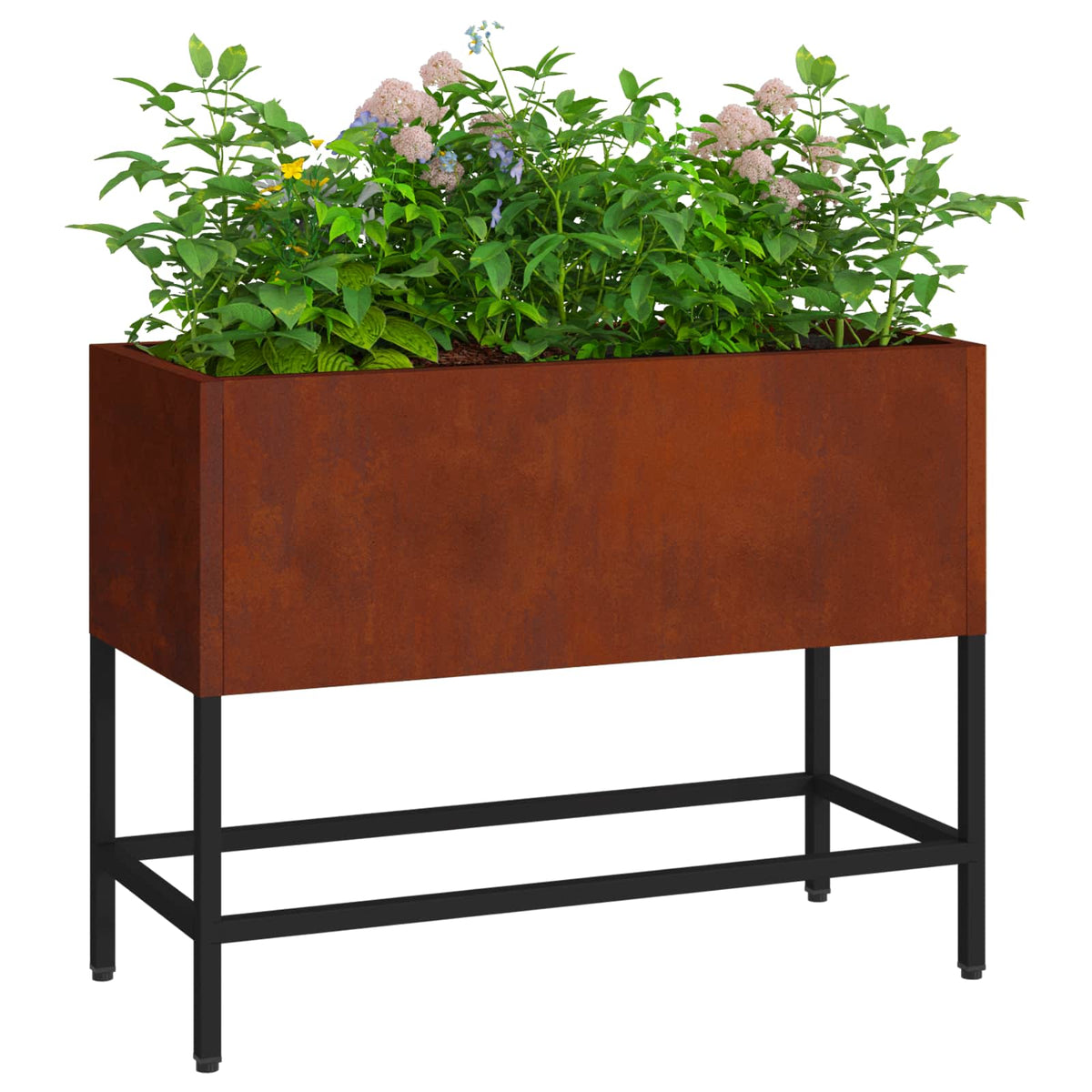 Jardinera Elevada Oxidado 60 X 26 X 45 Cm Acero Autopatinable_2