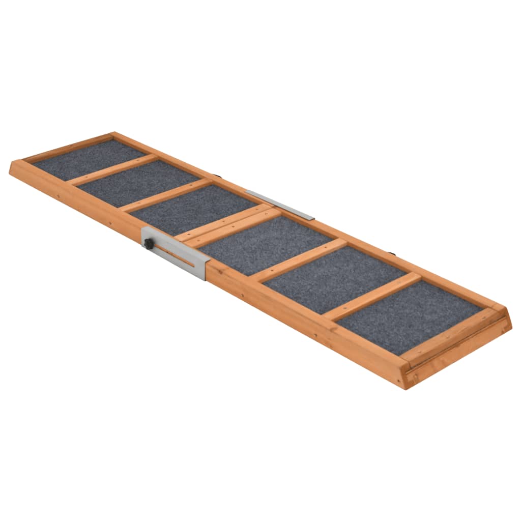 Rampa Para Perros Madera Maciza De Abeto Gris 120x30 Cm_0