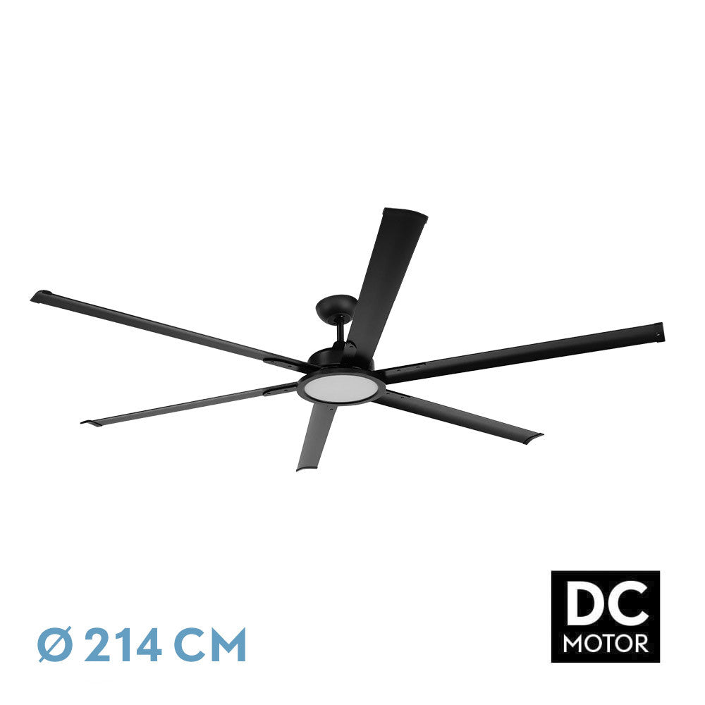 Ventilador Dc Almanzor 24w Negro 6asp.214d Regulable Intensidad 2950lm 3000k,4000k,6000k Remoto+ Temporizador+ Memoria_0