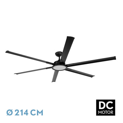Ventilador Dc Almanzor 24w Negro 6asp.214d Regulable Intensidad 2950lm 3000k,4000k,6000k Remoto+ Temporizador+ Memoria_0
