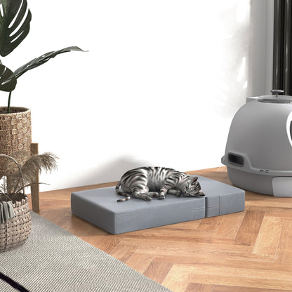 Pawhut Escalera Mascotas 2 Peldaños Cama De Perros Desmontable 45x39x20 Cm Gris_4